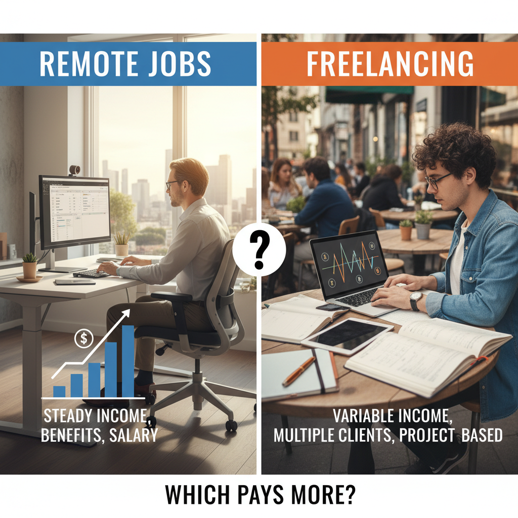 Remote Jobs vs. Freelancing: Which Pays More?