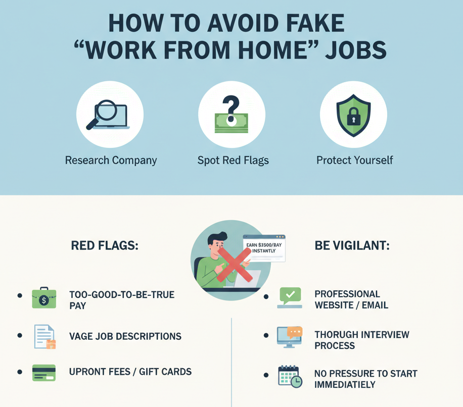 How to Avoid Fake Work From Home Job Offers