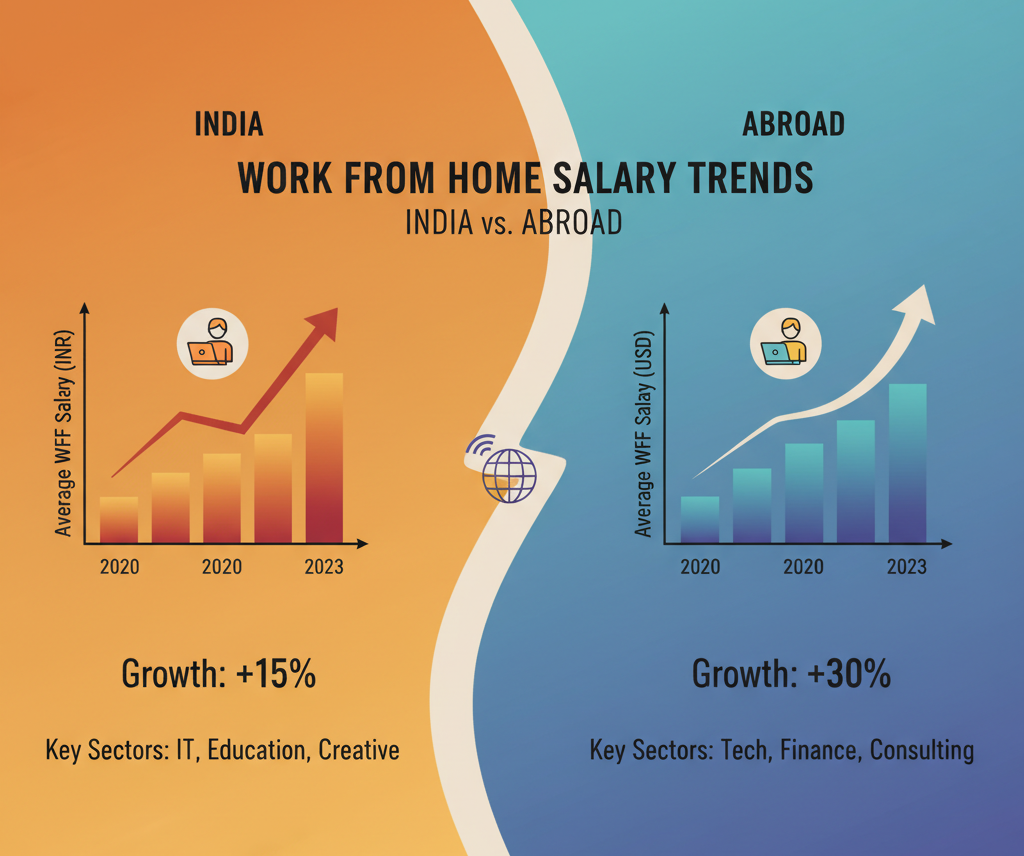 Work From Home Salary Trends: India vs. Abroad