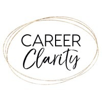 It’s a logo or graphic with the text “Career Clarity” in a clean, elegant style with a circular brushstroke design around it.