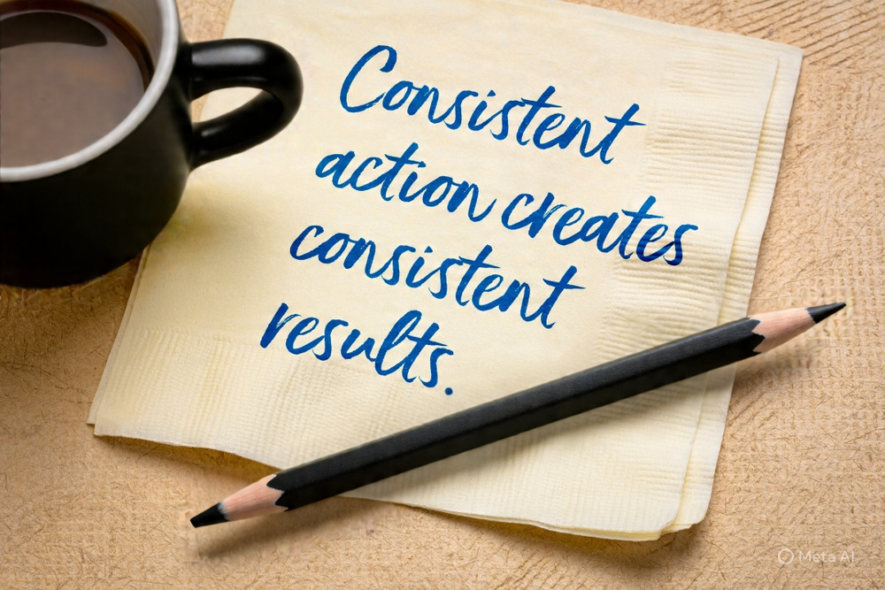 The alt text for the modified image is: "A black cup placed on a saucer with a pencil lying next to it on a wooden table, viewed from above."