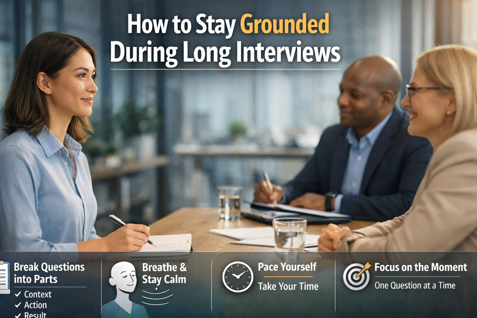 How to stay grounded during long interviews