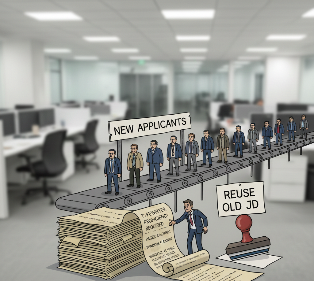 Why hiring teams reuse outdated job descriptions