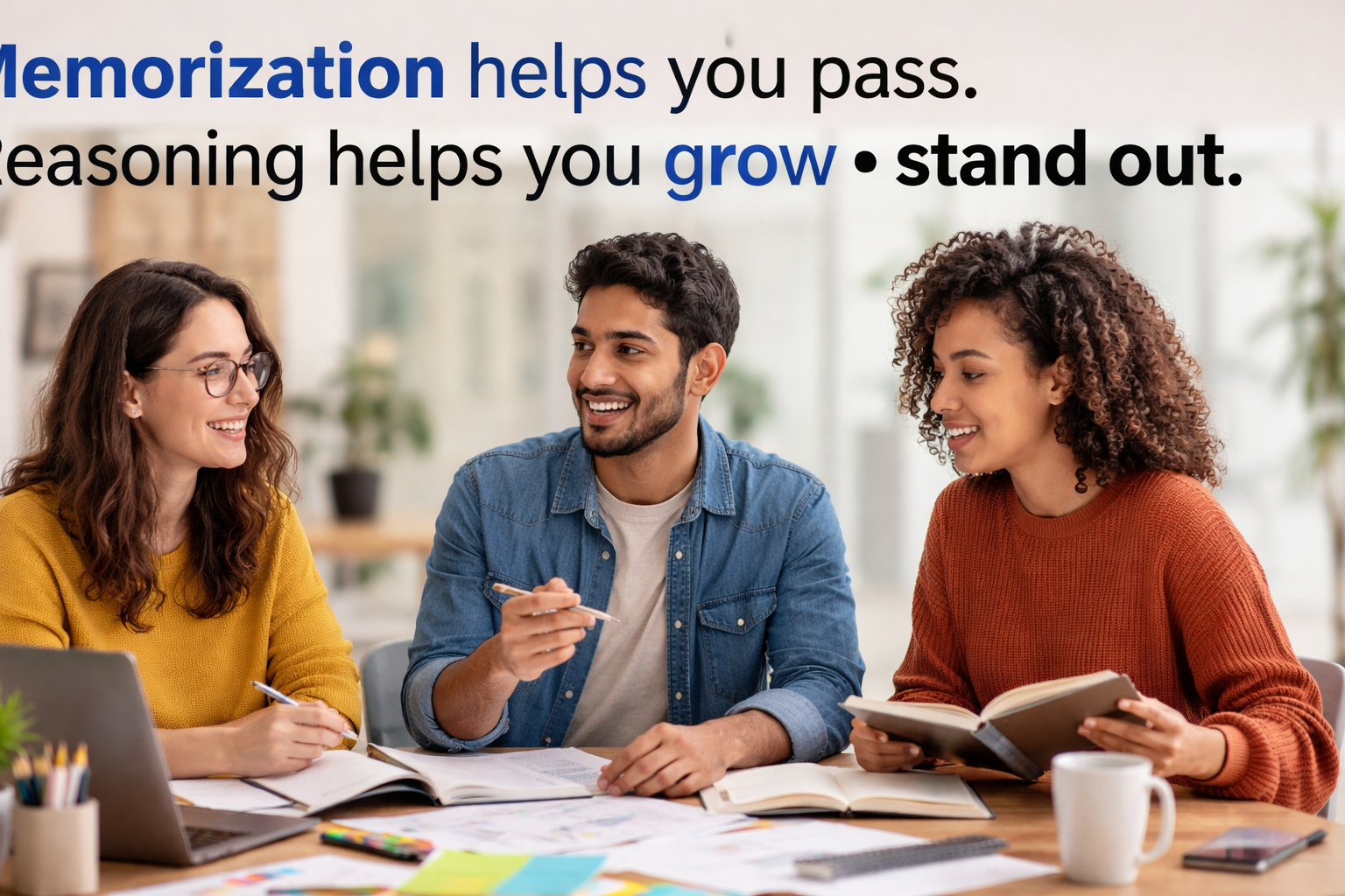 How to show reasoning instead of memorization