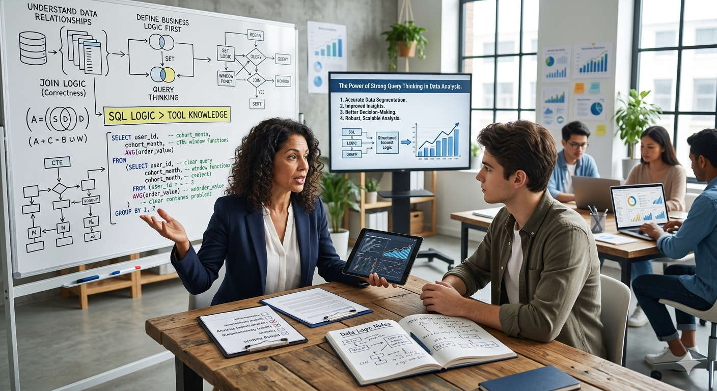 Why SQL logic matters more than tools in analytics hiring