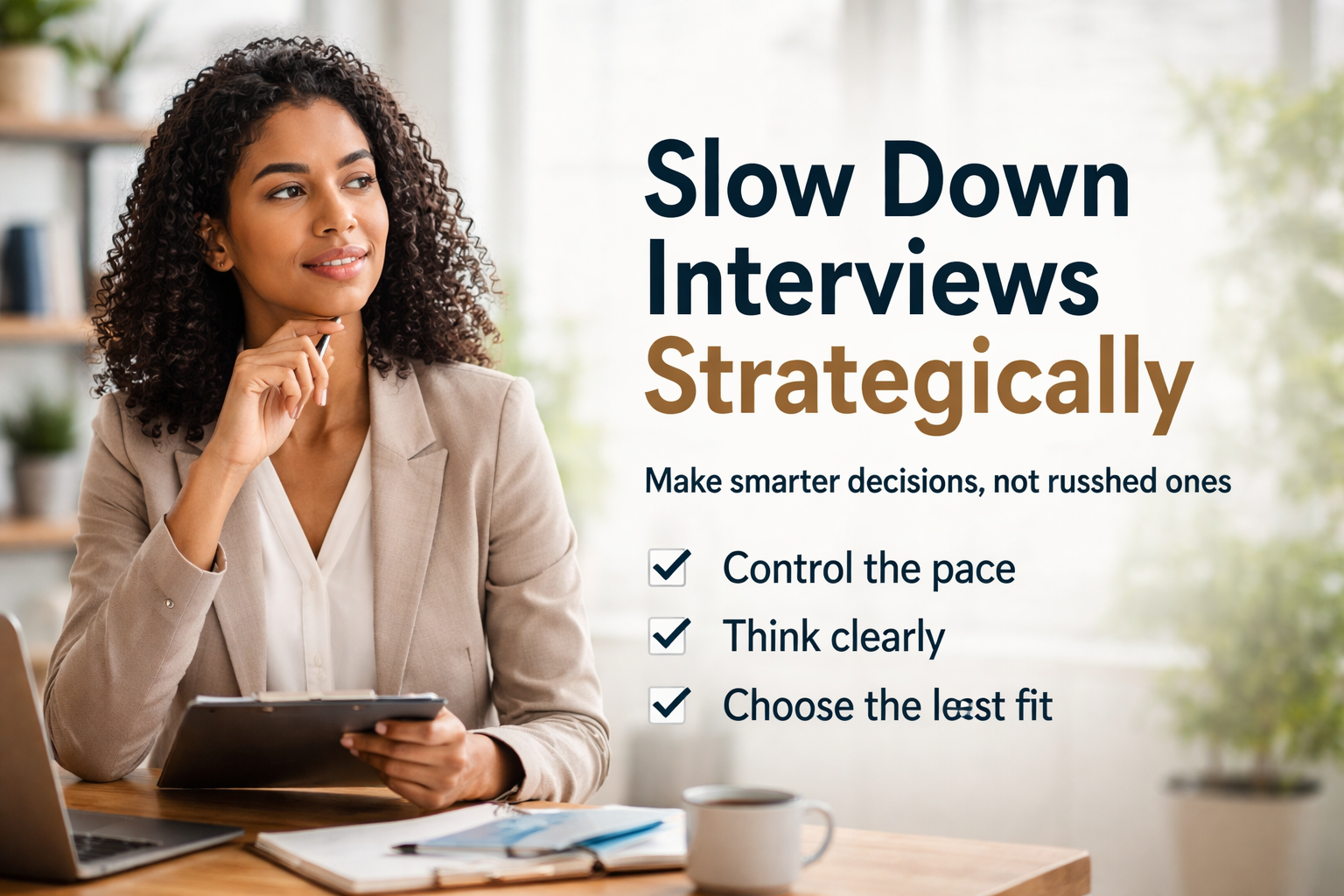 How to slow down interviews strategically