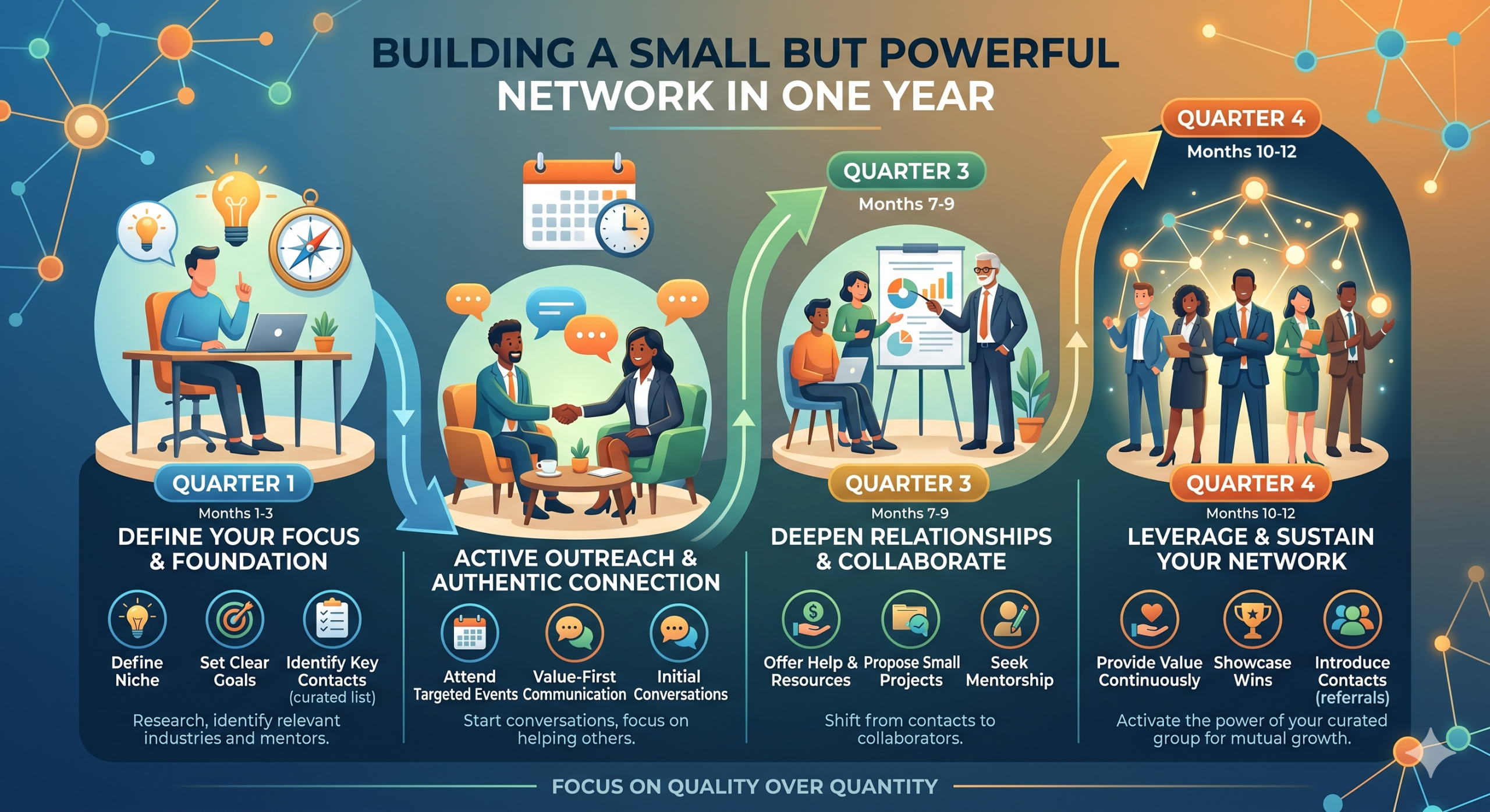 How to Build a Small but Powerful Network in One Year