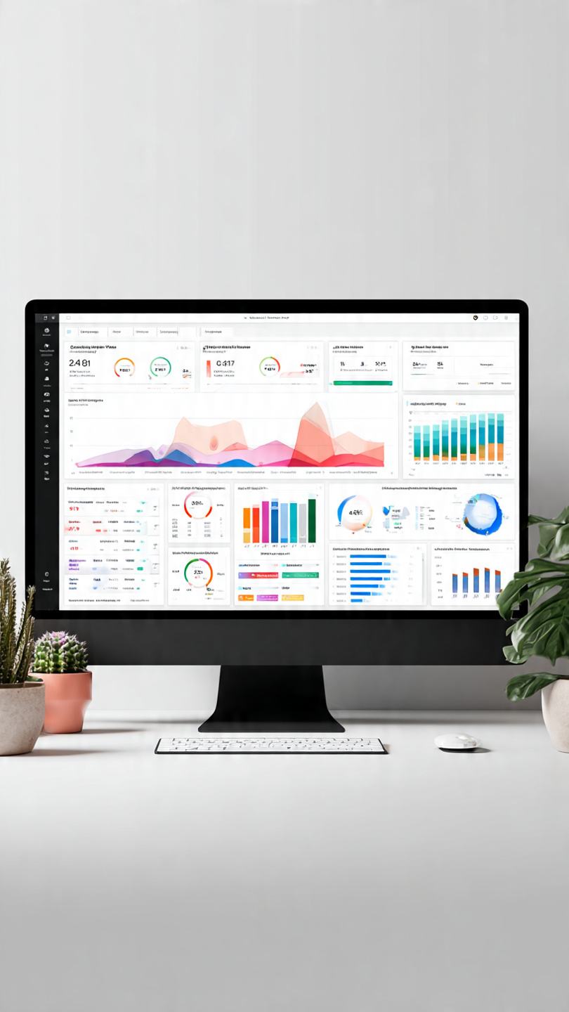 Building Dashboards
Illustrated HR analytics dashboard displayed on a computer screen, featuring employee metrics, recruitment statistics, workforce trends, performance indicators, charts, graphs, and data visualizations. The modern workplace-themed design highlights data-driven HR decision-making, workforce planning, employee engagement monitoring, and organizational performance analysis in a clean professional interface.