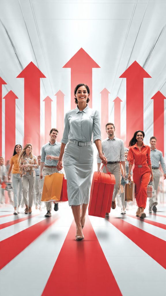 Career Growth Paths
A realistic and inspiring scene showing retail and frontline workers in different roles such as cashier, store assistant, delivery worker, and customer service agent transitioning into professional growth, corporate office, and leadership roles, modern workplace background, upward career growth visual metaphor like rising arrows or staircase, diverse Indian professionals, positive and motivational tone, cinematic lighting, high detail, 16:9 composition, no text, no logos