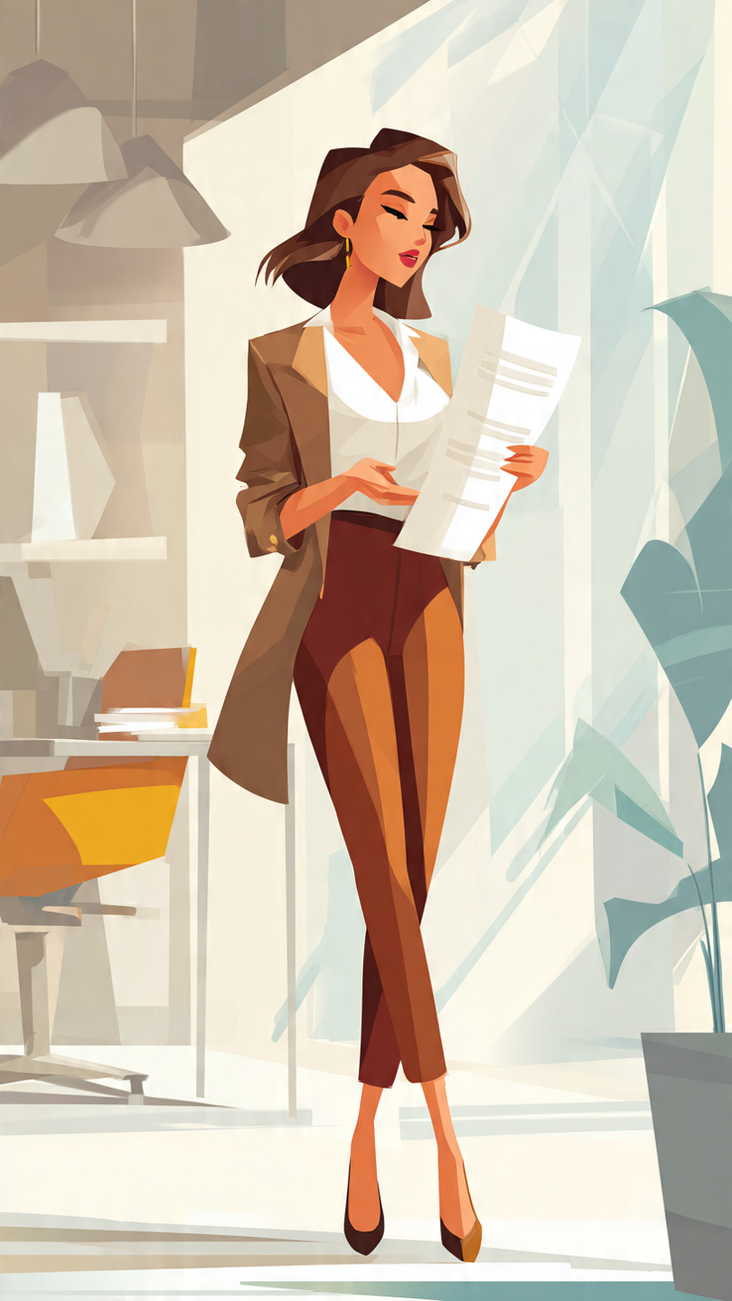 Journaling Prompts
create image Create a professional and modern career-themed illustration showing a confident professional reviewing a clean, well-structured resume. The scene should represent career growth, leadership, professionalism, and executive presence. Include a polished resume document with organized sections, subtle upward growth elements, professional workspace atmosphere, and a confident business professional standing or walking forward. Use a clean corporate style with elegant lighting, modern design aesthetics, and a premium professional look. Focus on visual storytelling that suggests seniority, expertise, and career advancement. No tips, no text overlays, no words, no labels, no watermarks. High-quality digital illustration, professional business magazine sty…