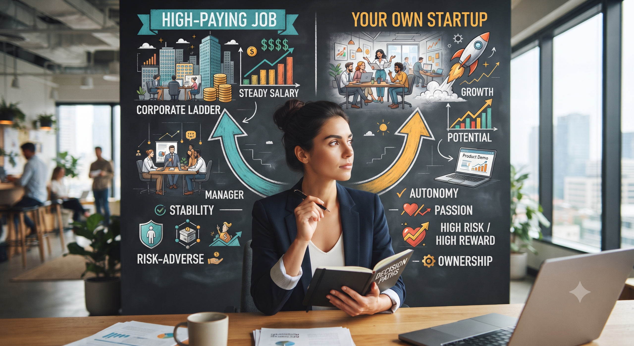 How to Decide Between a High-Paying Job and Your Own Startup