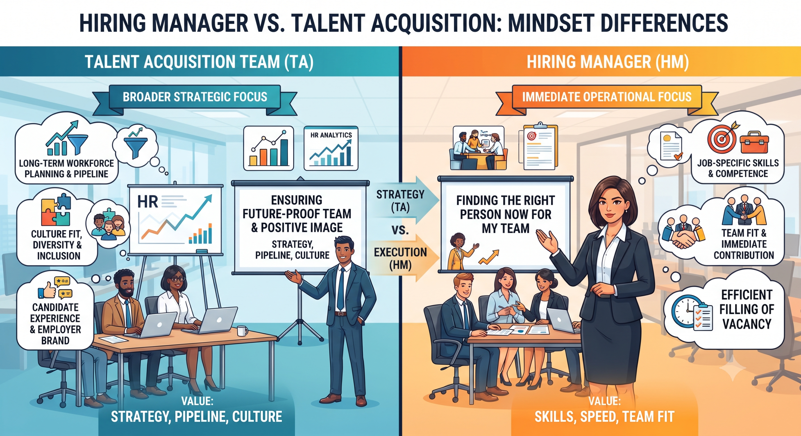 How Hiring Managers Differ From Talent Acquisition Teams
