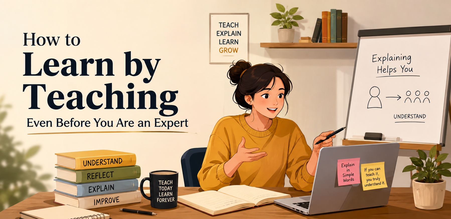 How to Learn by Teaching Even Before You Are an Expert
