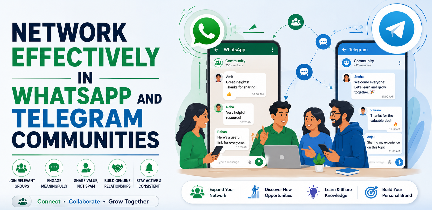 Network Effectively in WhatsApp and Telegram Communities