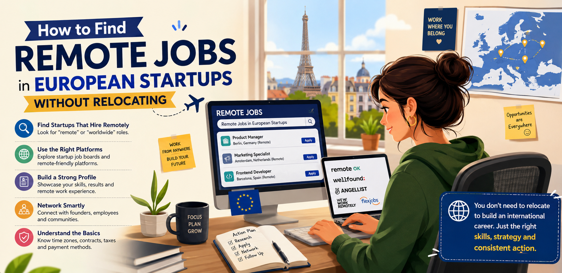 How to Find Remote Jobs in European Startups Without Relocating