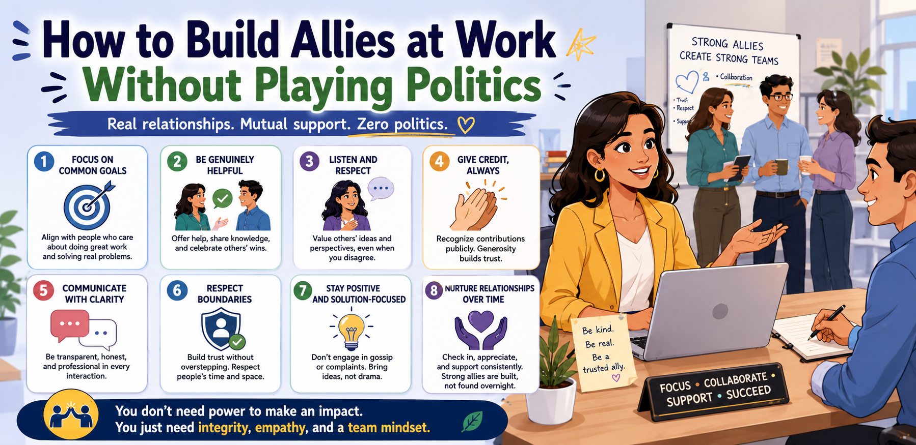 How to Build Allies at Work Without Playing Politics