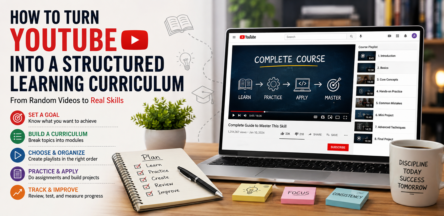 How to Turn YouTube Into a Structured Learning Curriculum