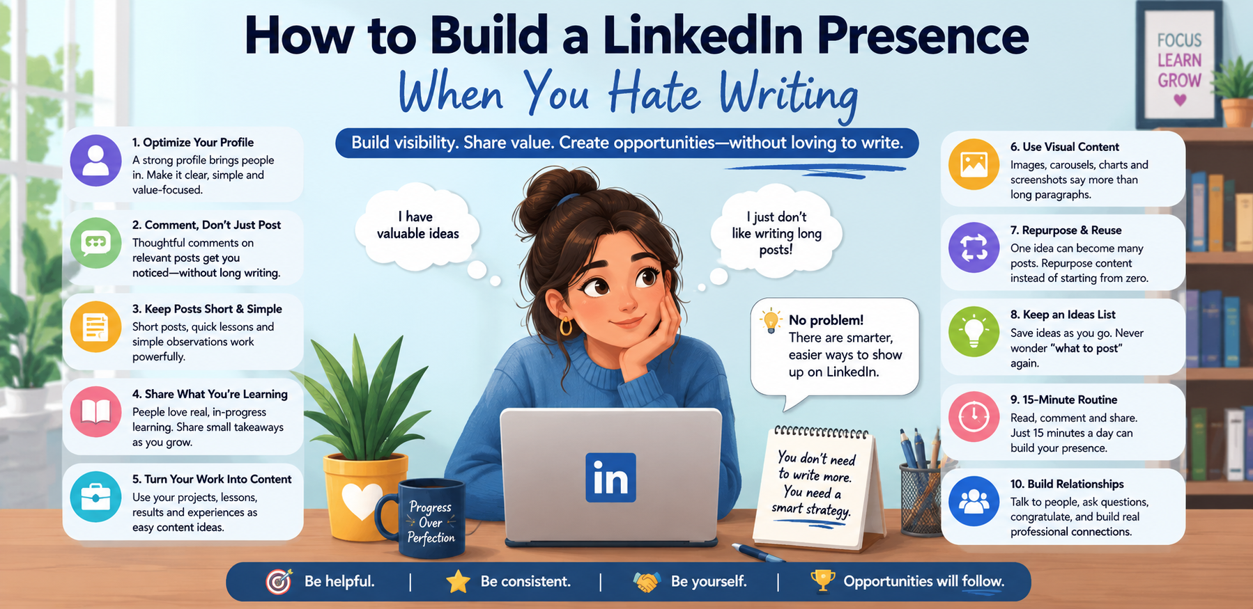 How to Build a LinkedIn Presence When You Hate Writing