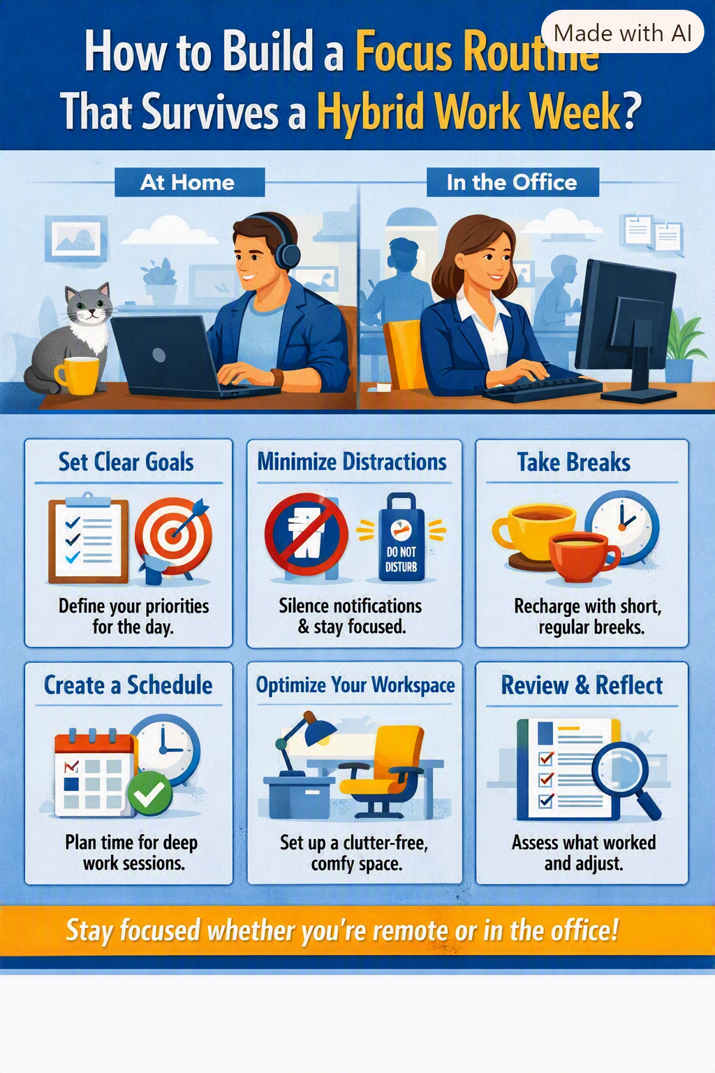 How to Build a Focus Routine That Survives a Hybrid Work Week