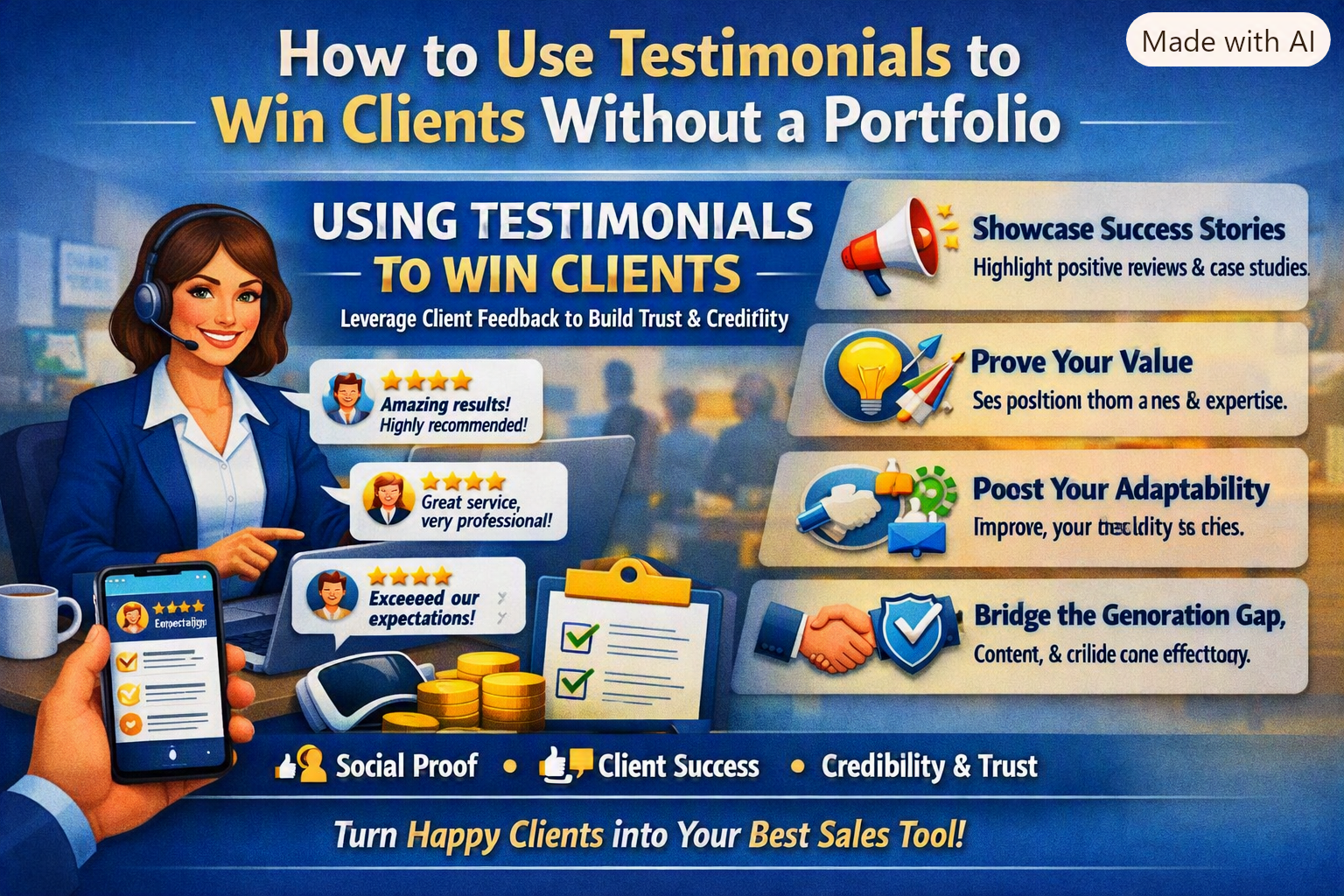 How to Use Testimonials to Win Clients Without a Portfolio