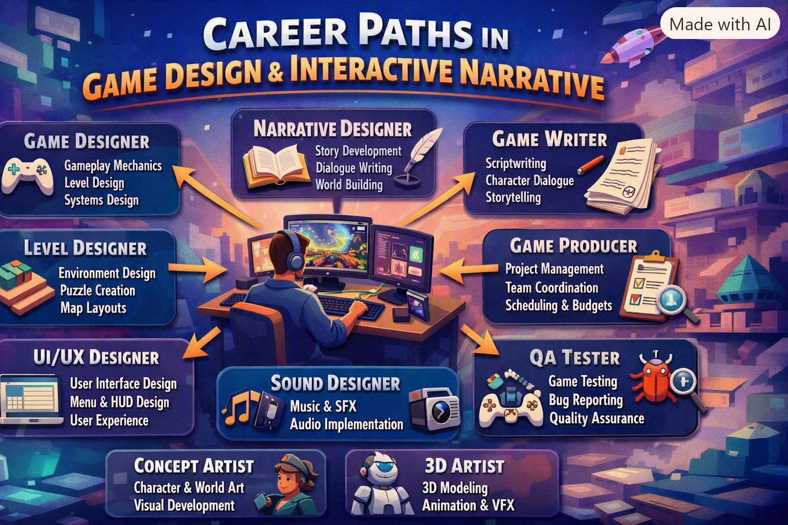 Career Paths in Game Design and Interactive Narrative