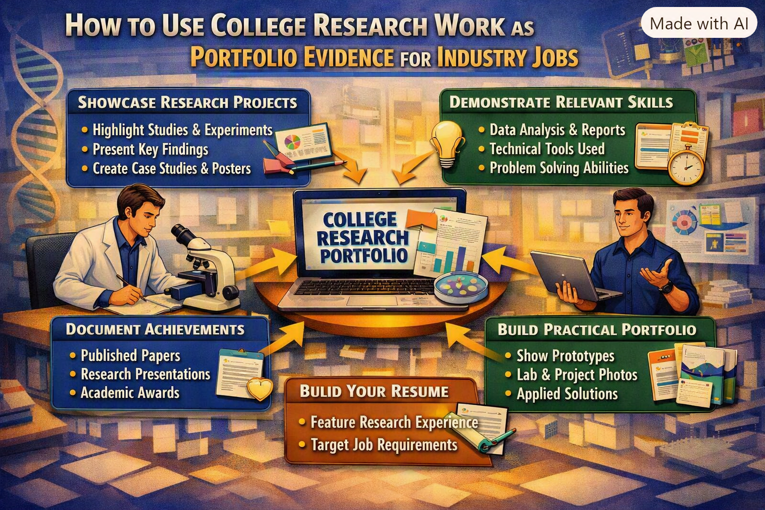Use College Research Work as Portfolio Evidence for Industry Jobs