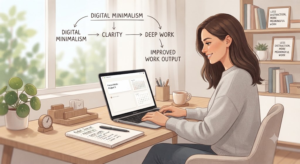 How to Use Digital Minimalism to Improve Work Output