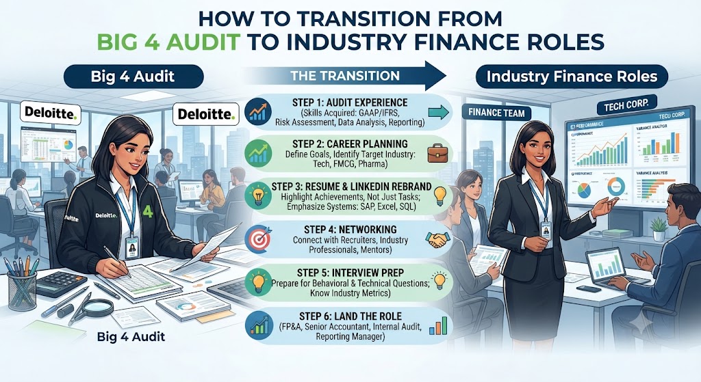 How to Transition From Big 4 Audit to Industry Finance Roles
