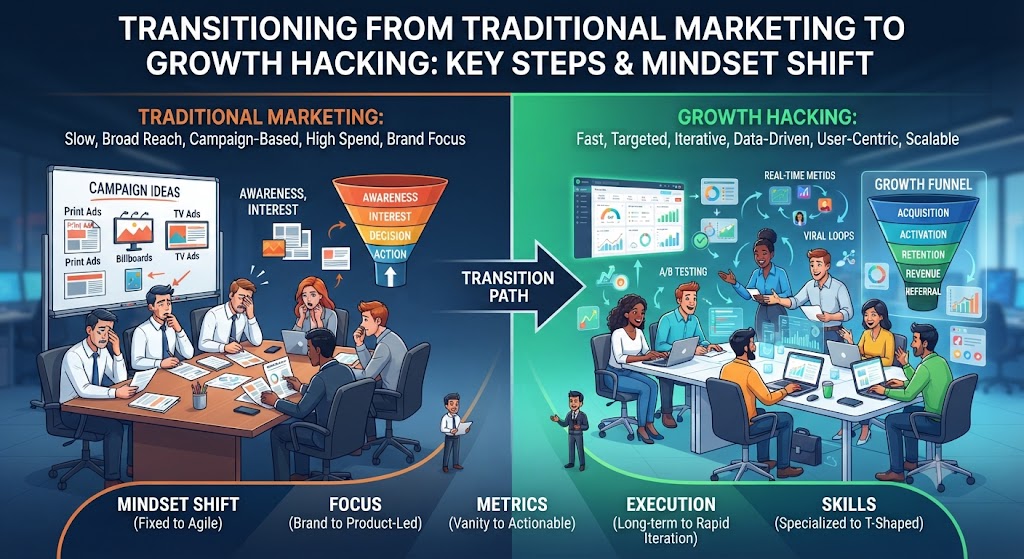 How to Transition From Traditional Marketing to Growth Hacking