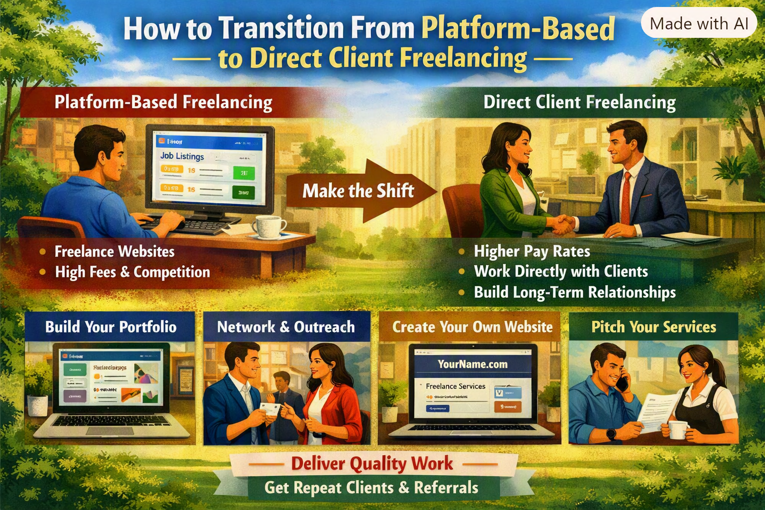 How to Transition From Platform-Based to Direct Client Freelancing