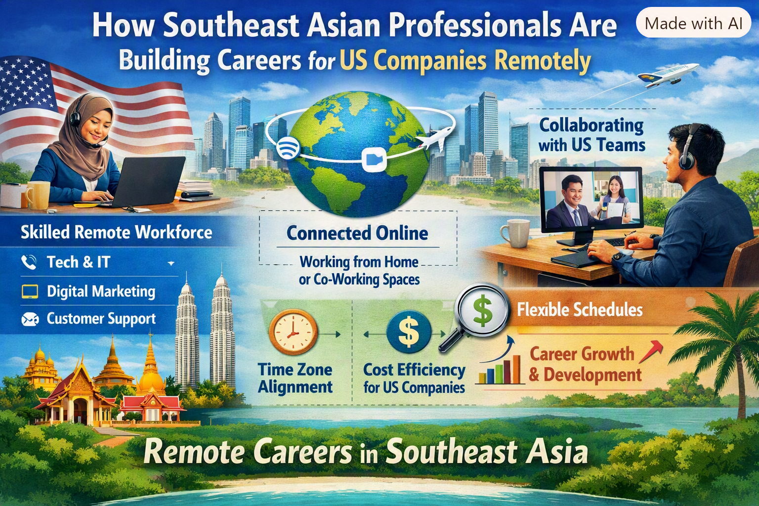 Southeast Asian Building Remote Careers with US Firms