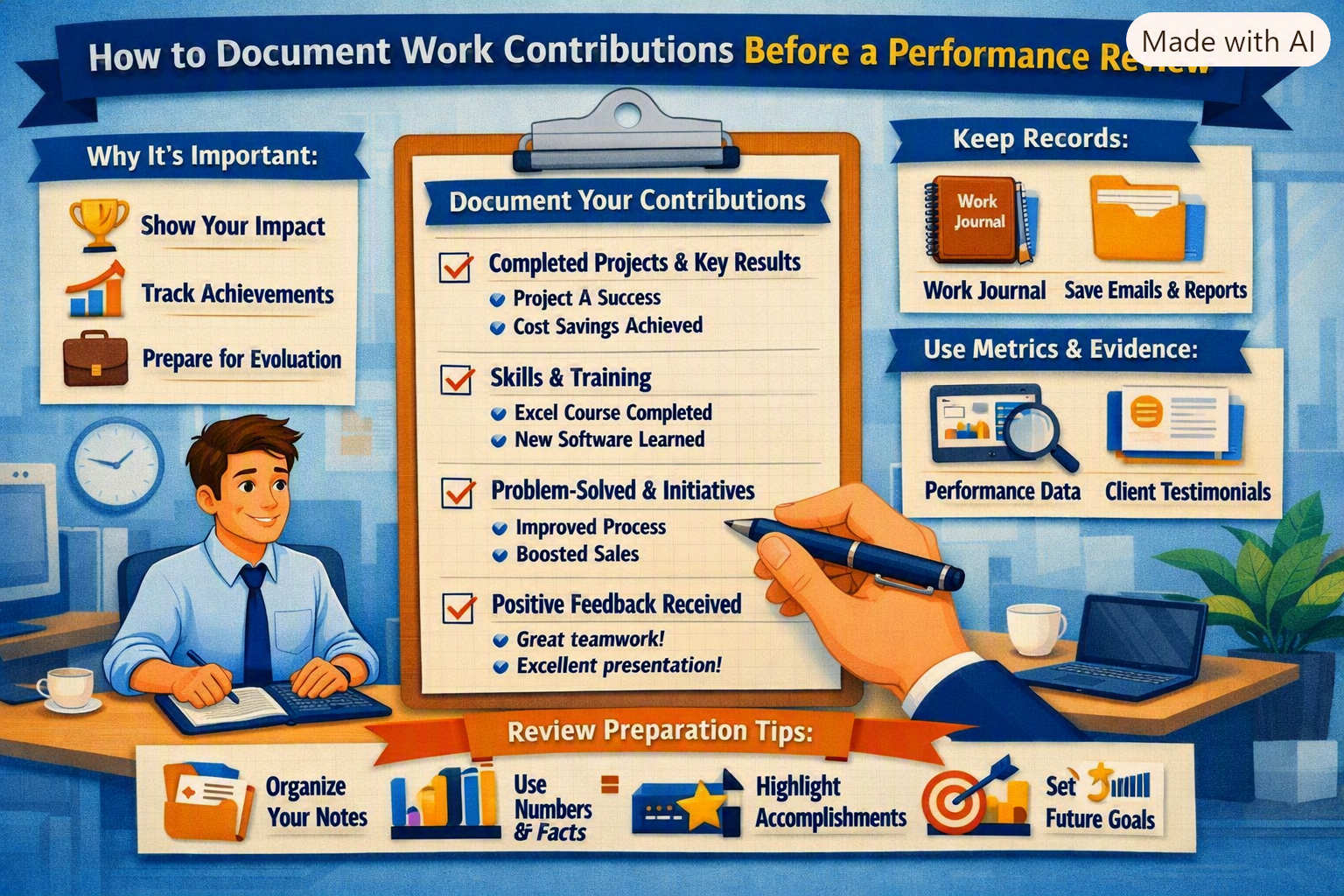 Document Work Contributions Before a Performance Review