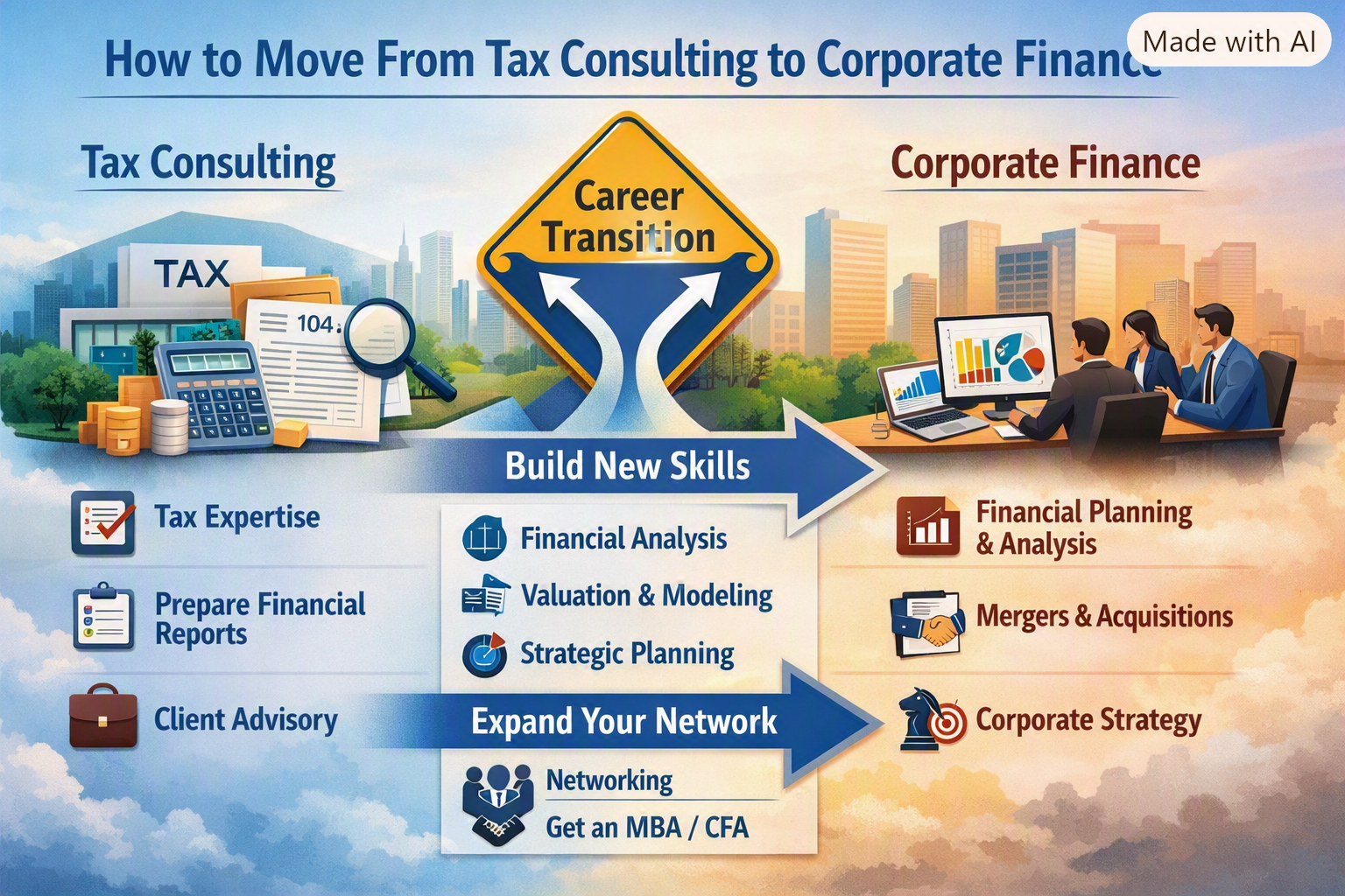How to Move From Tax Consulting to Corporate Finance