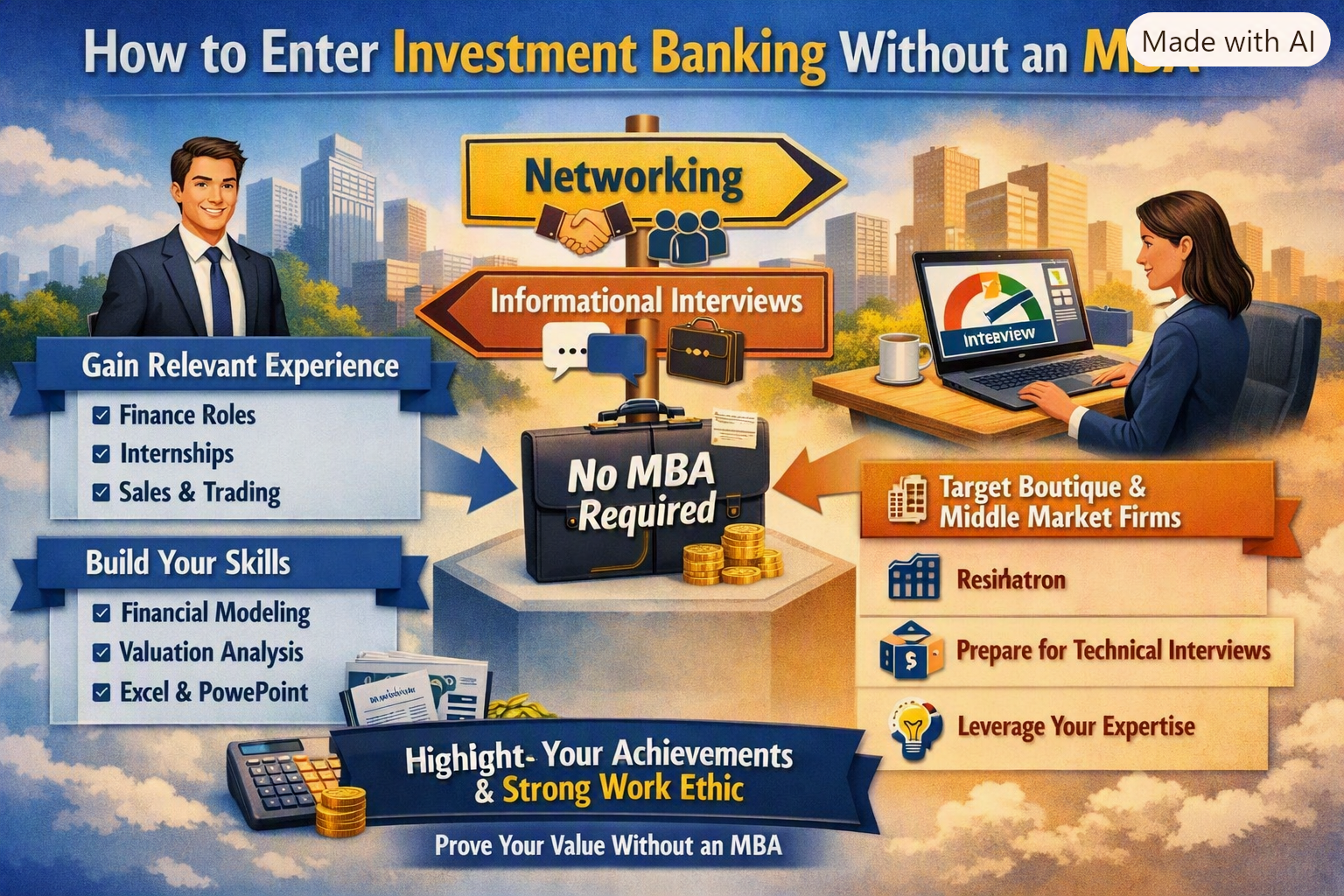 How to Enter Investment Banking Without an MBA Coursework