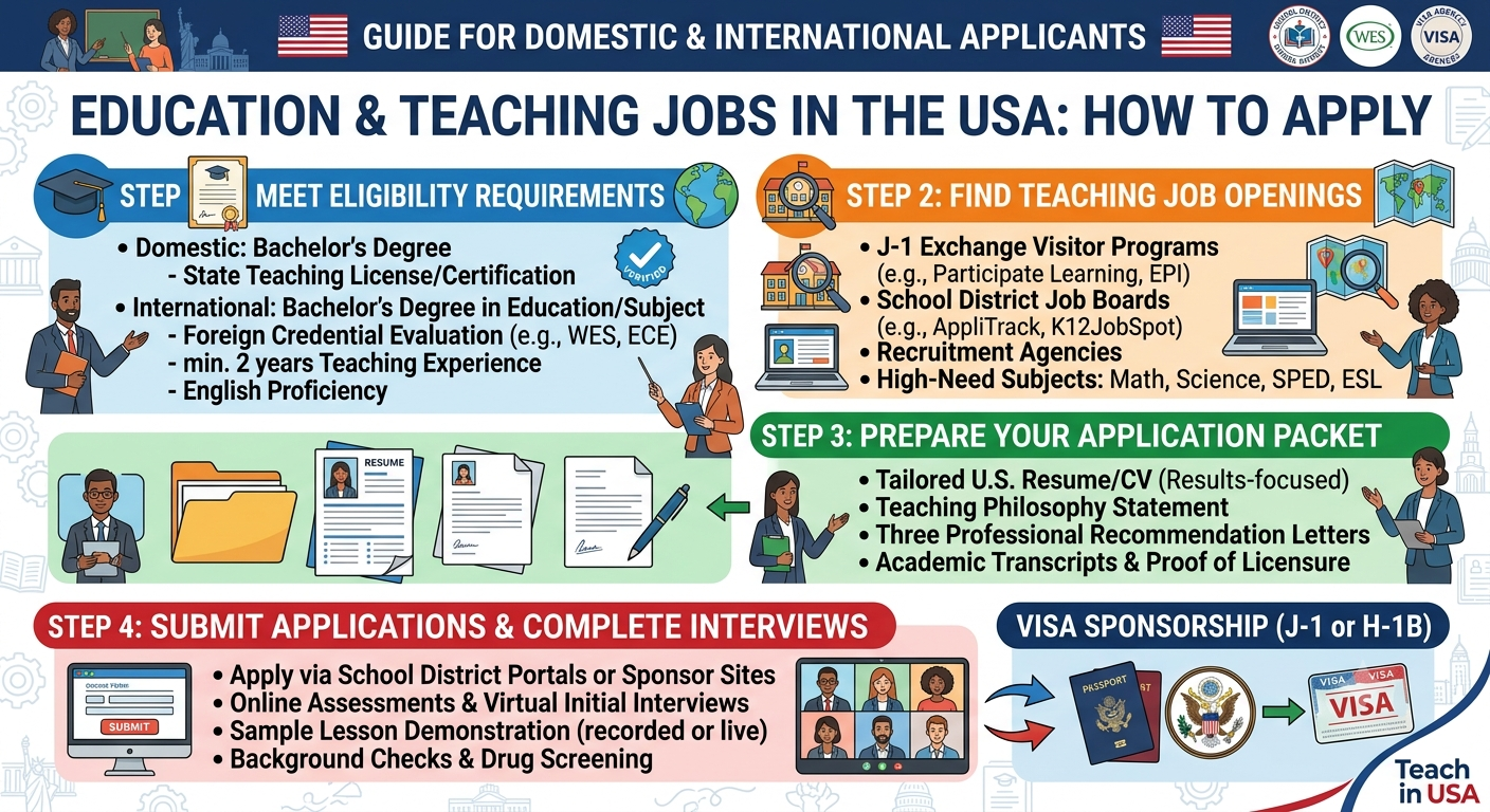 Education and Teaching Jobs in the USA: How to Apply