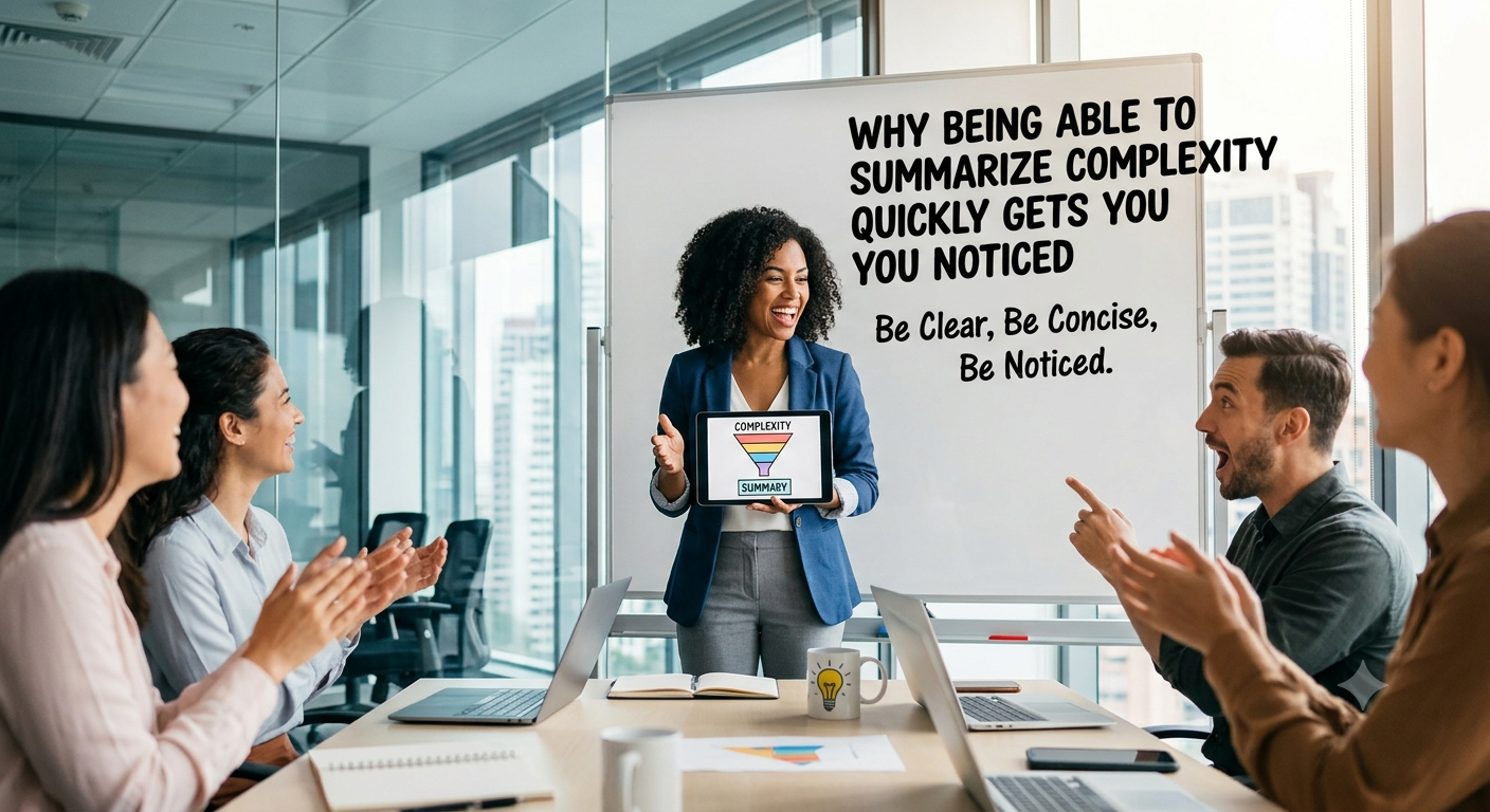 Why Being Able to Summarize Complexity Quickly Gets You Noticed