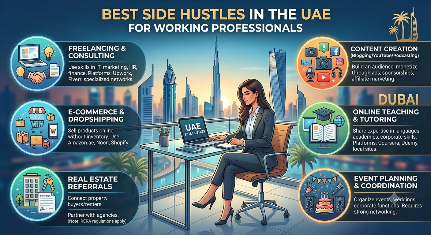 Best Side Hustles in the UAE for Working Professionals