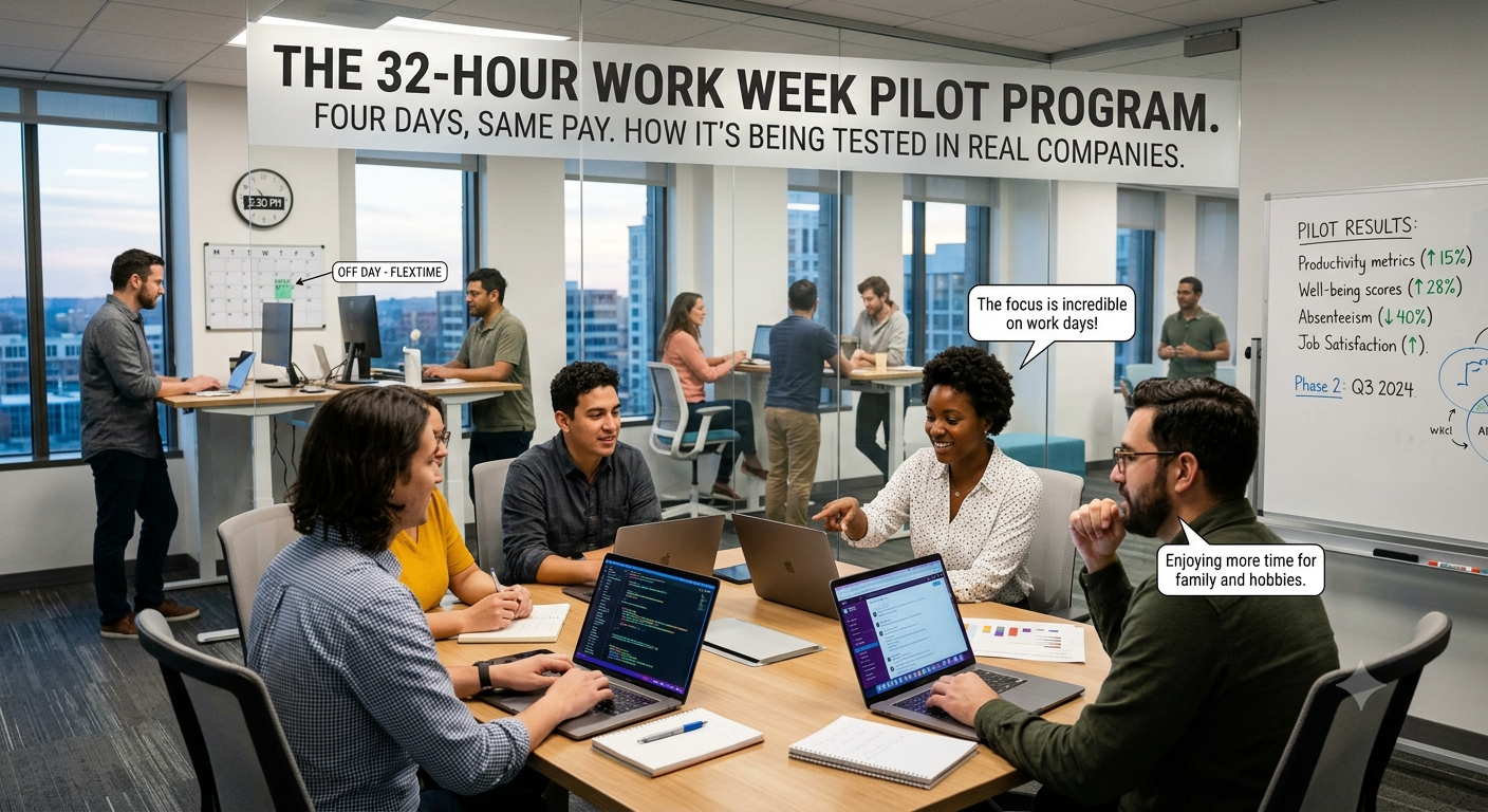 How the 32-Hour Work Week Is Being Tested in Real Companies