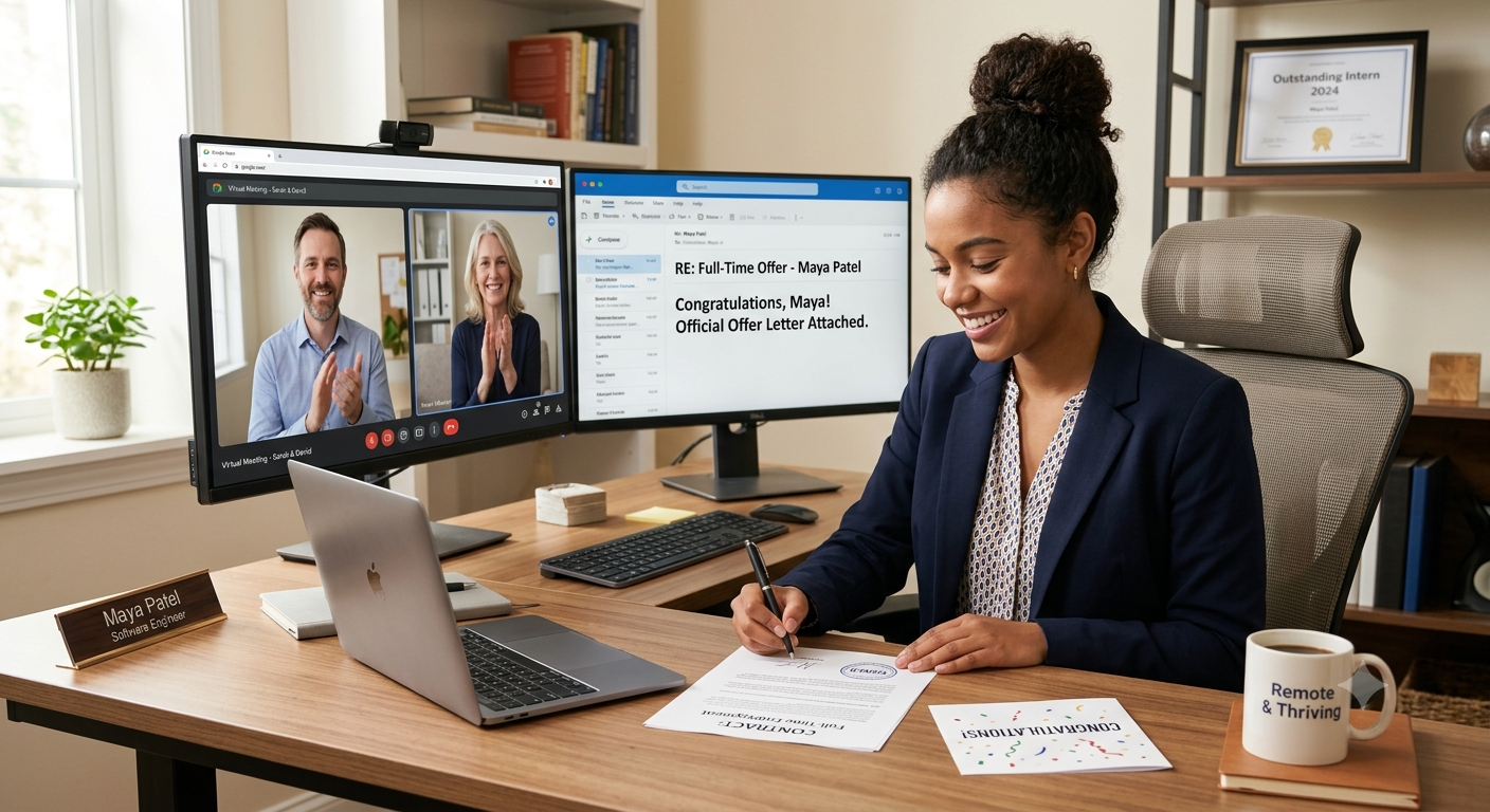 How to Convert a Remote Internship Into a Full-Time Offer