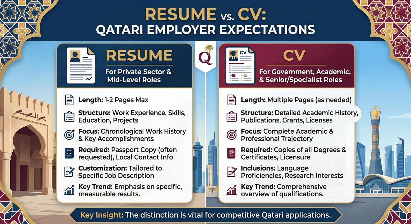 Resume vs CV: What Employers in Qatar Actually Expect