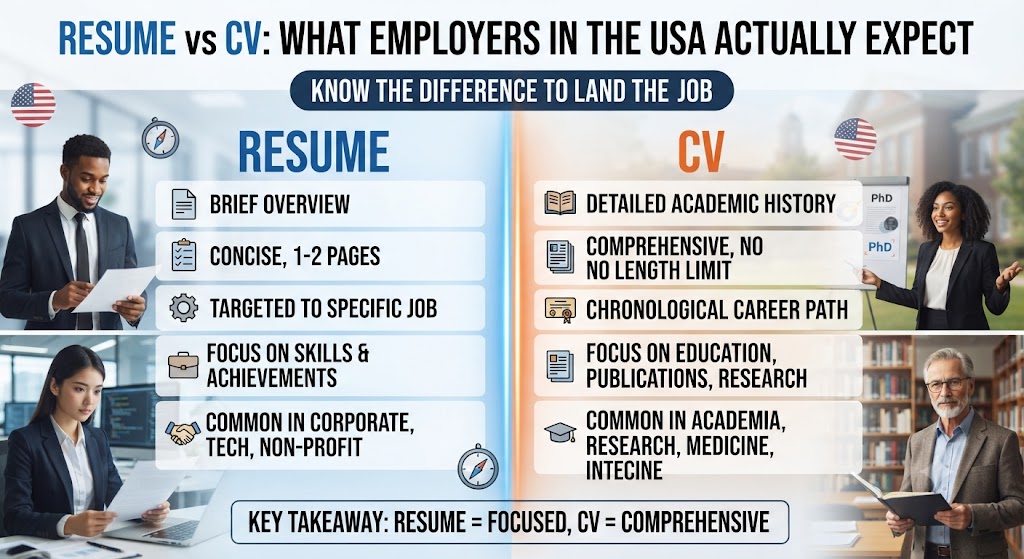 Resume vs CV: What Employers in the USA Actually Expect